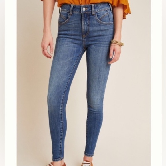 ANTHROPOLOGIE Pilcro And The Letterpress High Rise Denim Leggings - Picture 2 of 13